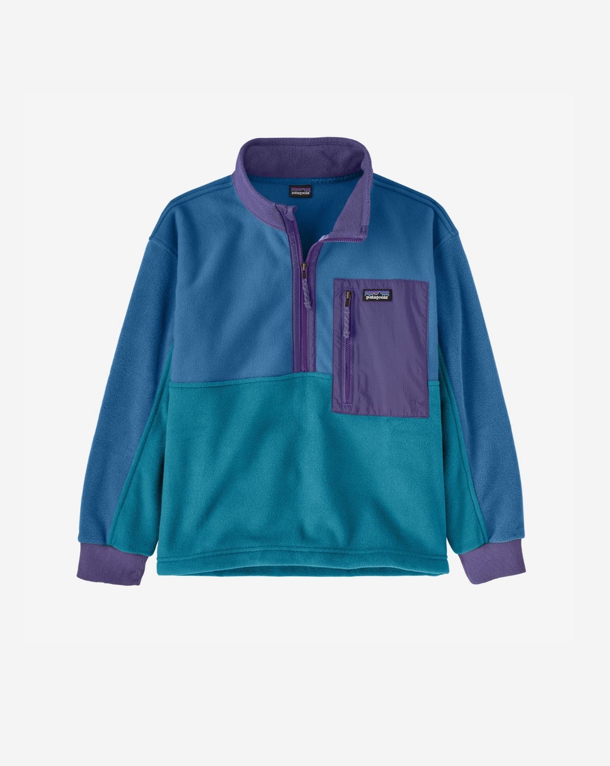 Patagonia Kids Microdini 1 2 Zip Pullover Bayou Blue The