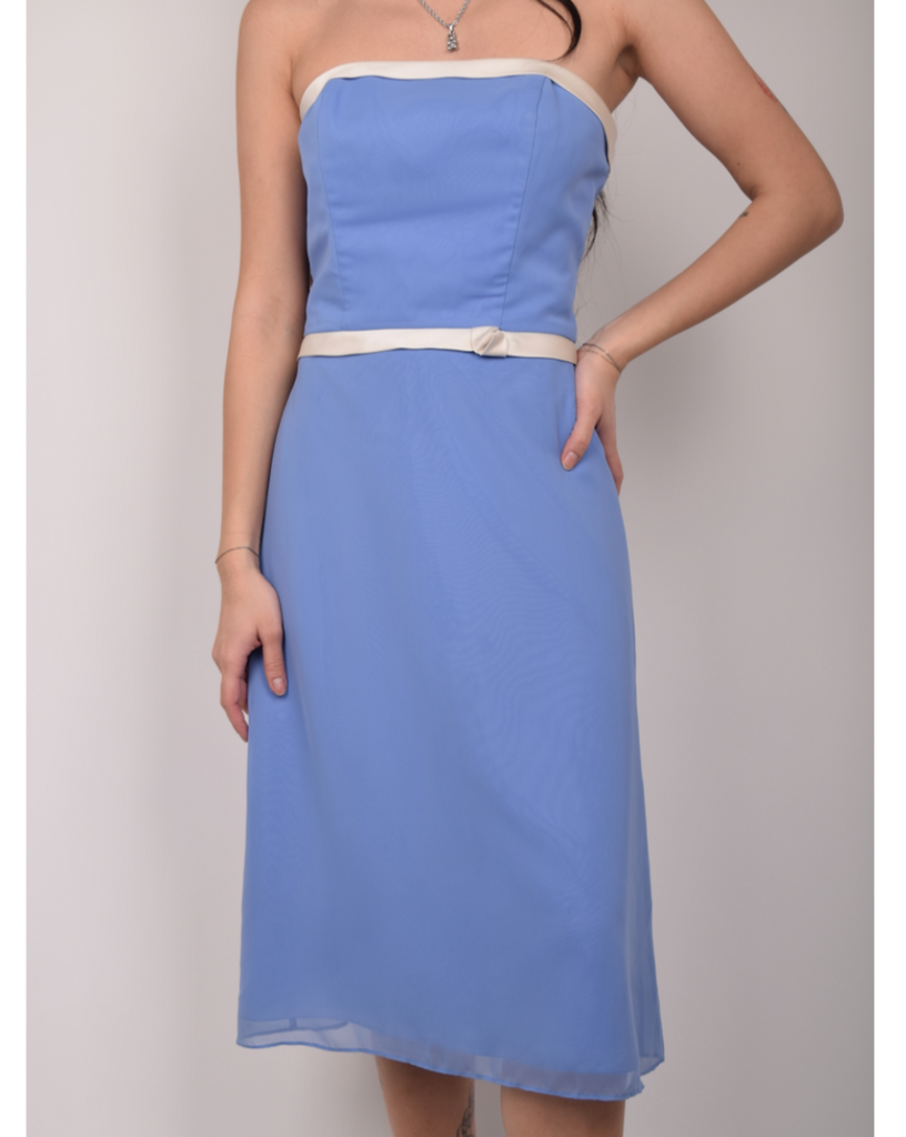 Vintage - Periwinkle Sleeveless A-Line Dress