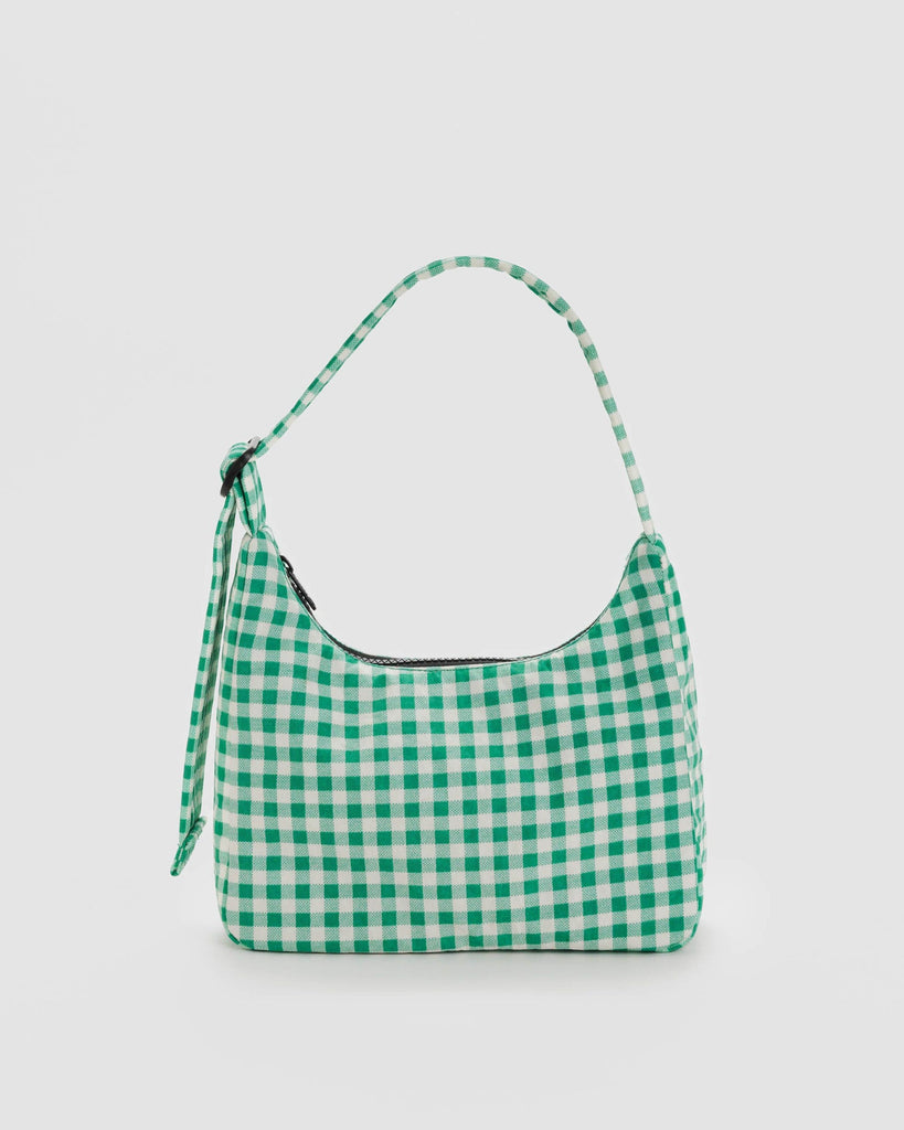 Baggu - Mini Nylon Shoulder Bag Green Gingham