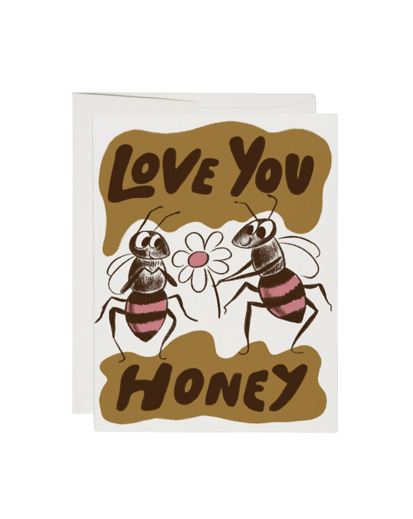 Red Cap Cards - Love You Honey Card