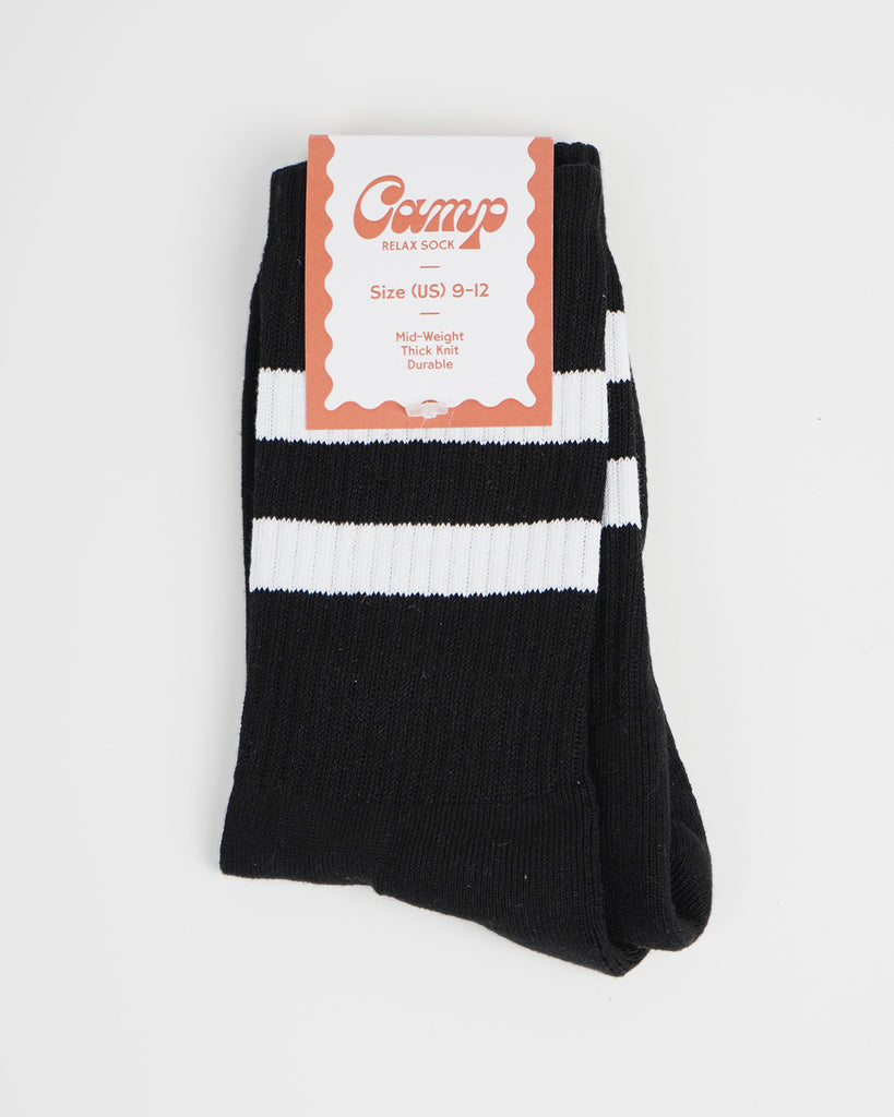 Camp Brand Goods - Relax Socks - Black/White