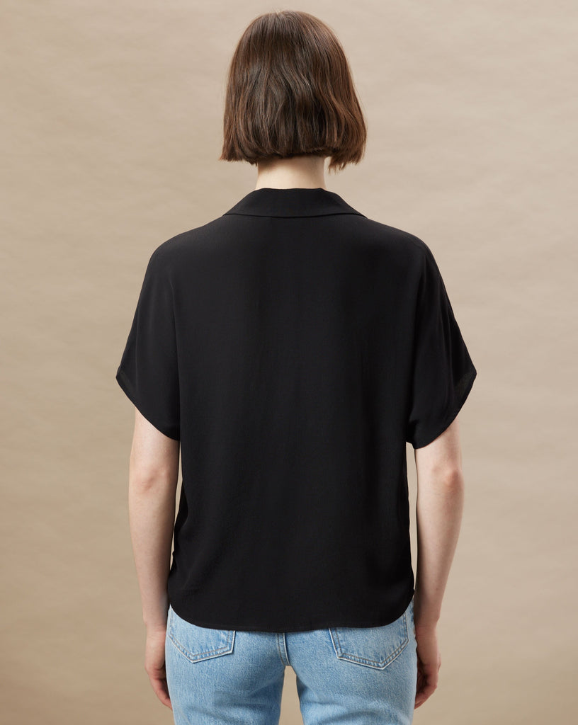 Frank and Oak - The Camp Collar Blouse Black