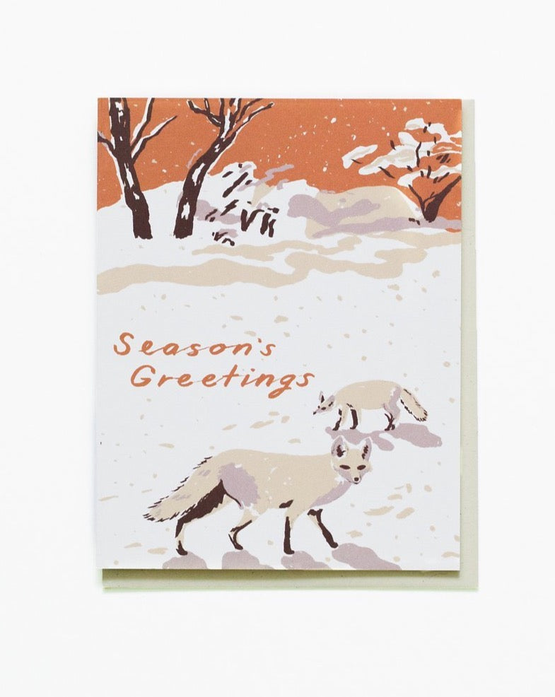 Small Adventure - Foxes Season's Greeting Card