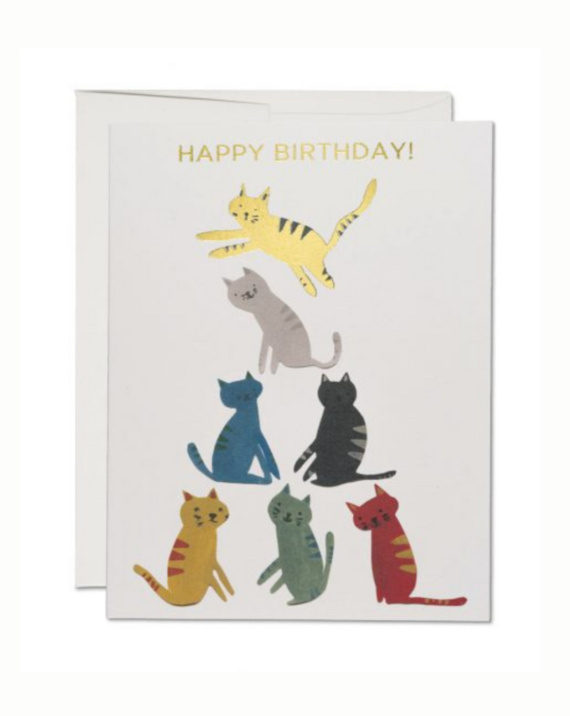 Red Cap Cards - Gold Kitty Card