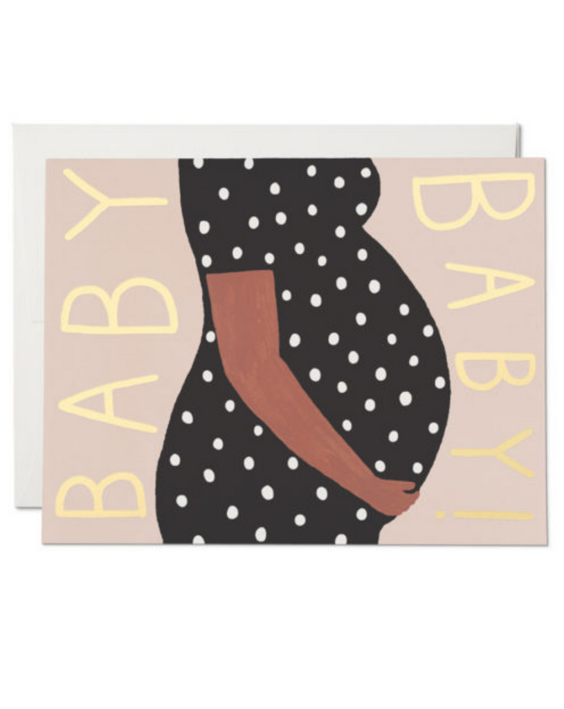 Red Cap Cards - Baby Bump Card